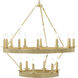 Simon 36 inch Polished Brass Chandelier Ceiling Light, Stack, TA Illuminations