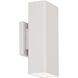 Edgey LED 10 inch White Outdoor Wall Light in 3500K, dweLED