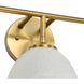 Shepard 3 Light 24.63 inch Modern Brass Vanity Light Wall Light in Matte White