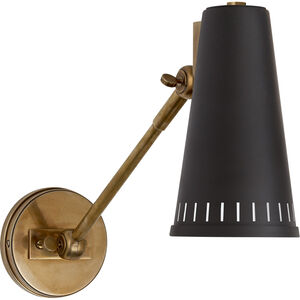 Thomas O'Brien Antonio 1 Light 4.5 inch Hand-Rubbed Antique Brass Adjustable One Arm Wall Lamp Wall Light in Black
