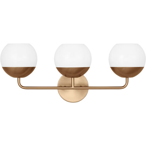 Alvin 3 Light 24.13 inch Satin Brass Bath Vanity Wall Light
