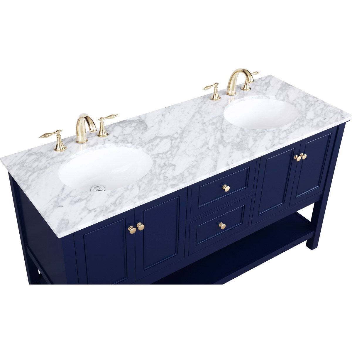 Metropolis 60 X 22 X 34 inch Blue Vanity Sink Set