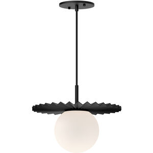 Alora Mood Plume 1 Light 11.88 inch Matte Black Pendant Ceiling Light