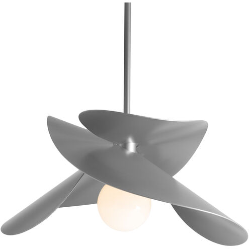 Hibiscus 1 Light 24.7 inch Coastal Burnished Steel Outdoor Pendant