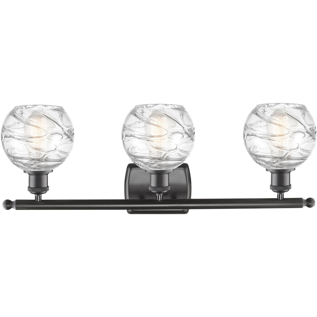 Ballston Small Deco Swirl 3 Light 26 inch Oil Rubbed Bronze Bath Vanity Light Wall Light, Ballston