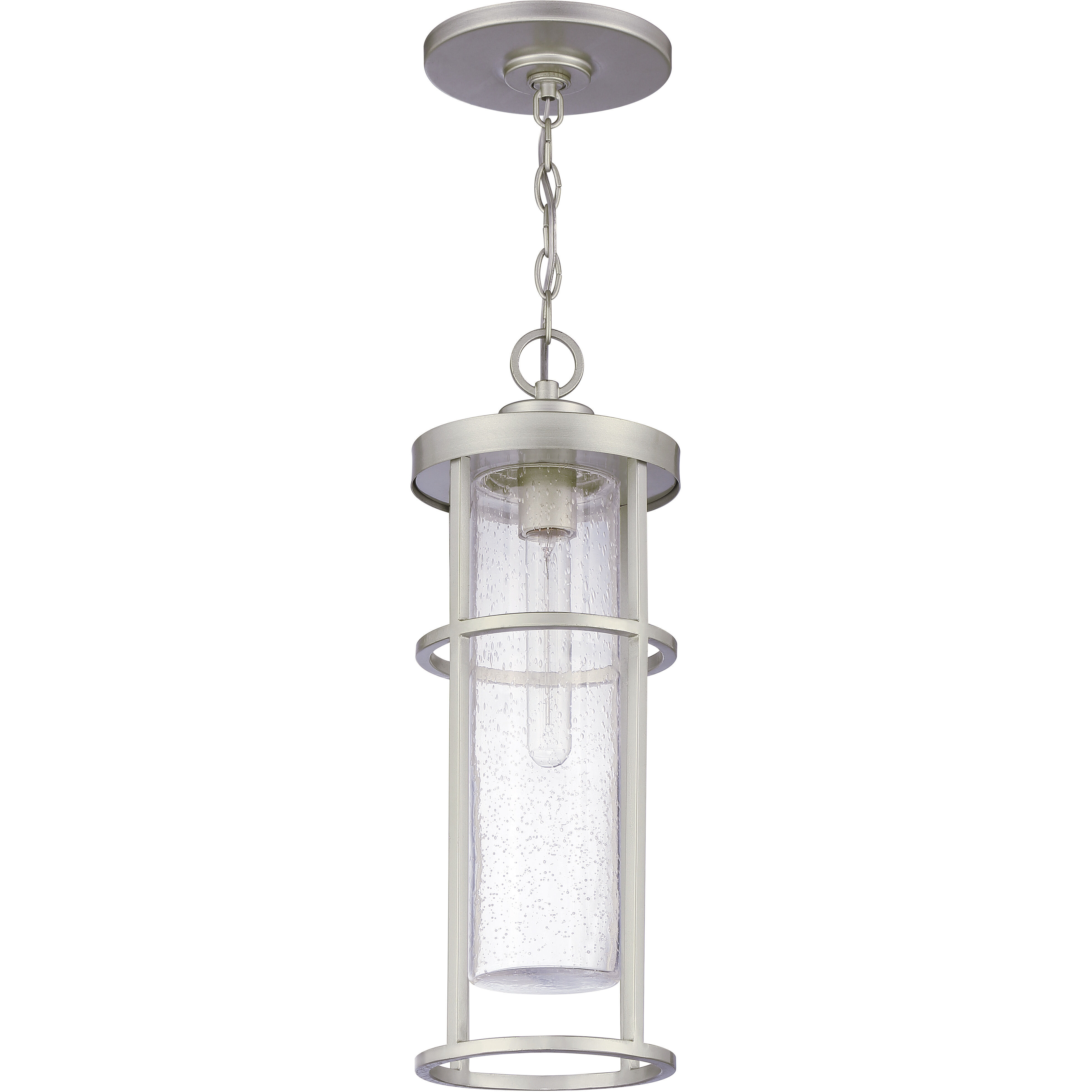 Encompass 1 Light 7 inch Satin Aluminum Outdoor Pendant