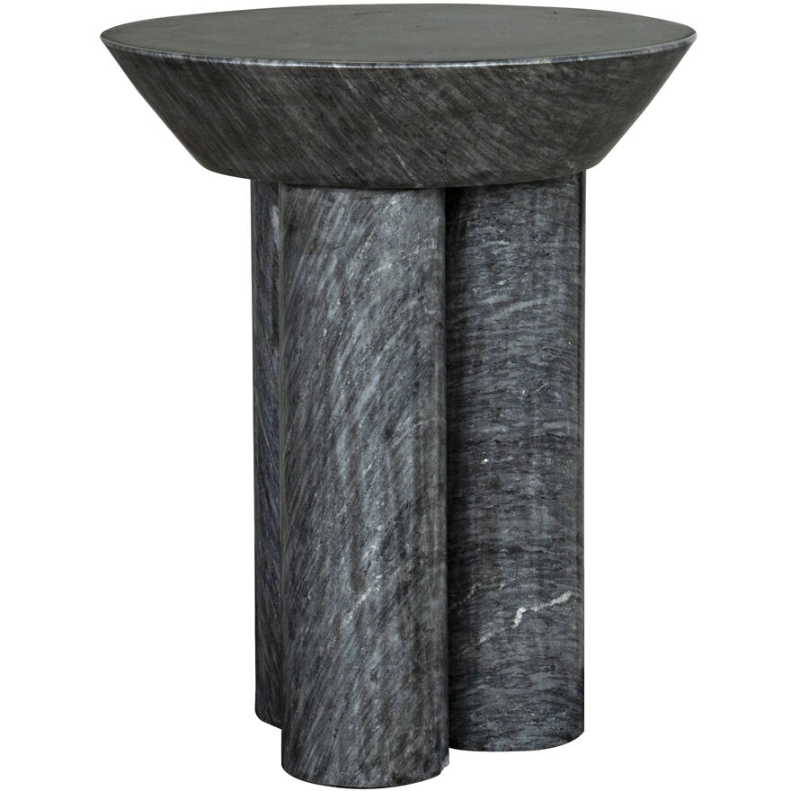 Nox 22 X 18 inch Black Marble Side Table