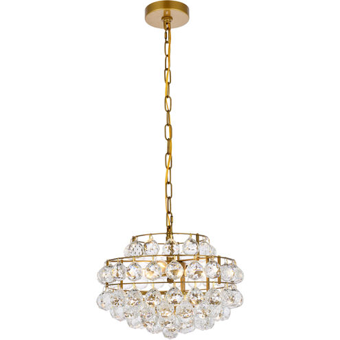 Savannah 3 Light 14 inch Brass Pendant Ceiling Light