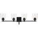 Antonia 4 Light 35 inch Coal Black Bath Vanity Light Wall Light
