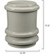 Reglet 17.5 inch Reactive White Glaze Stool, Inline