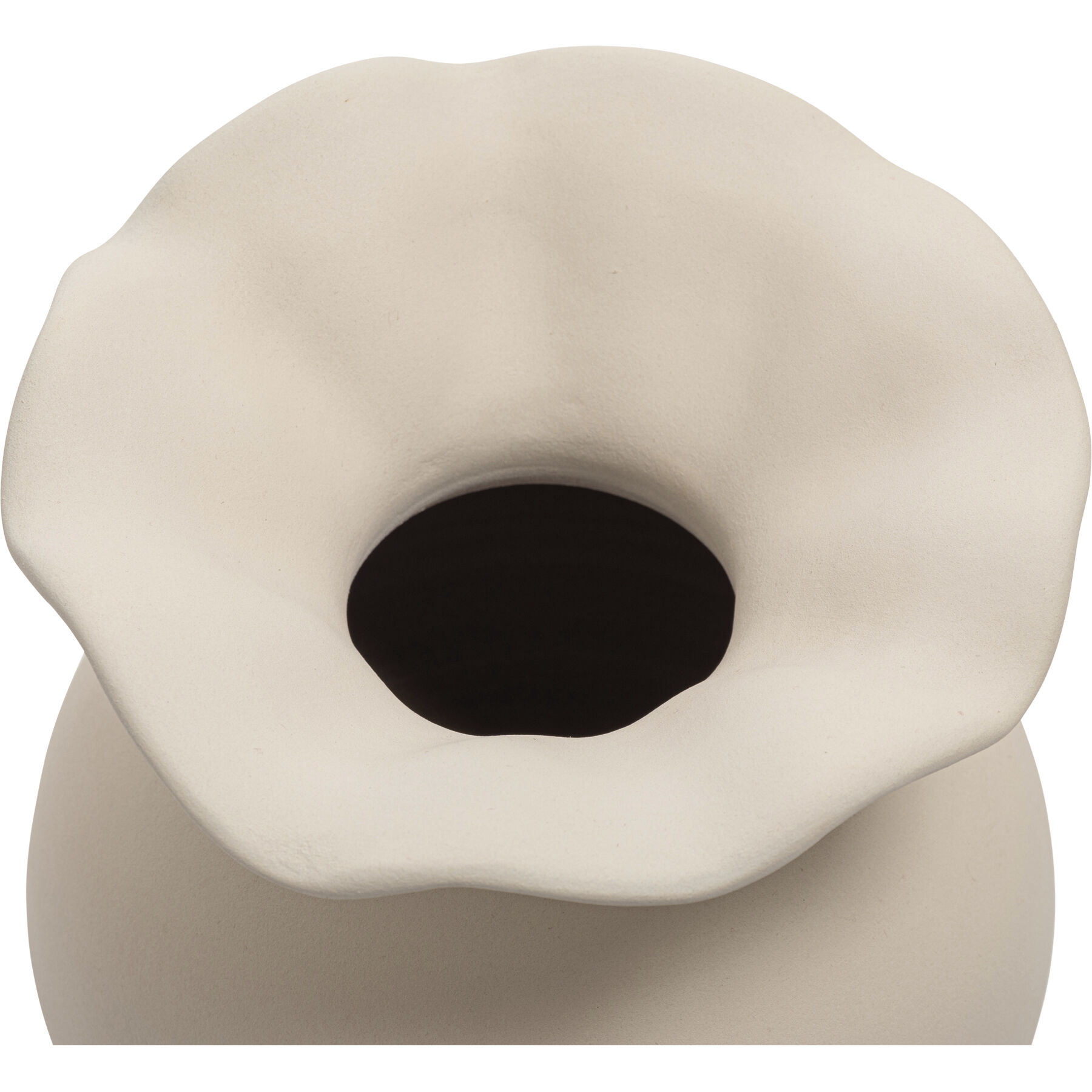 Ruffle 12.4 X 8.27 inch Vase in Beige