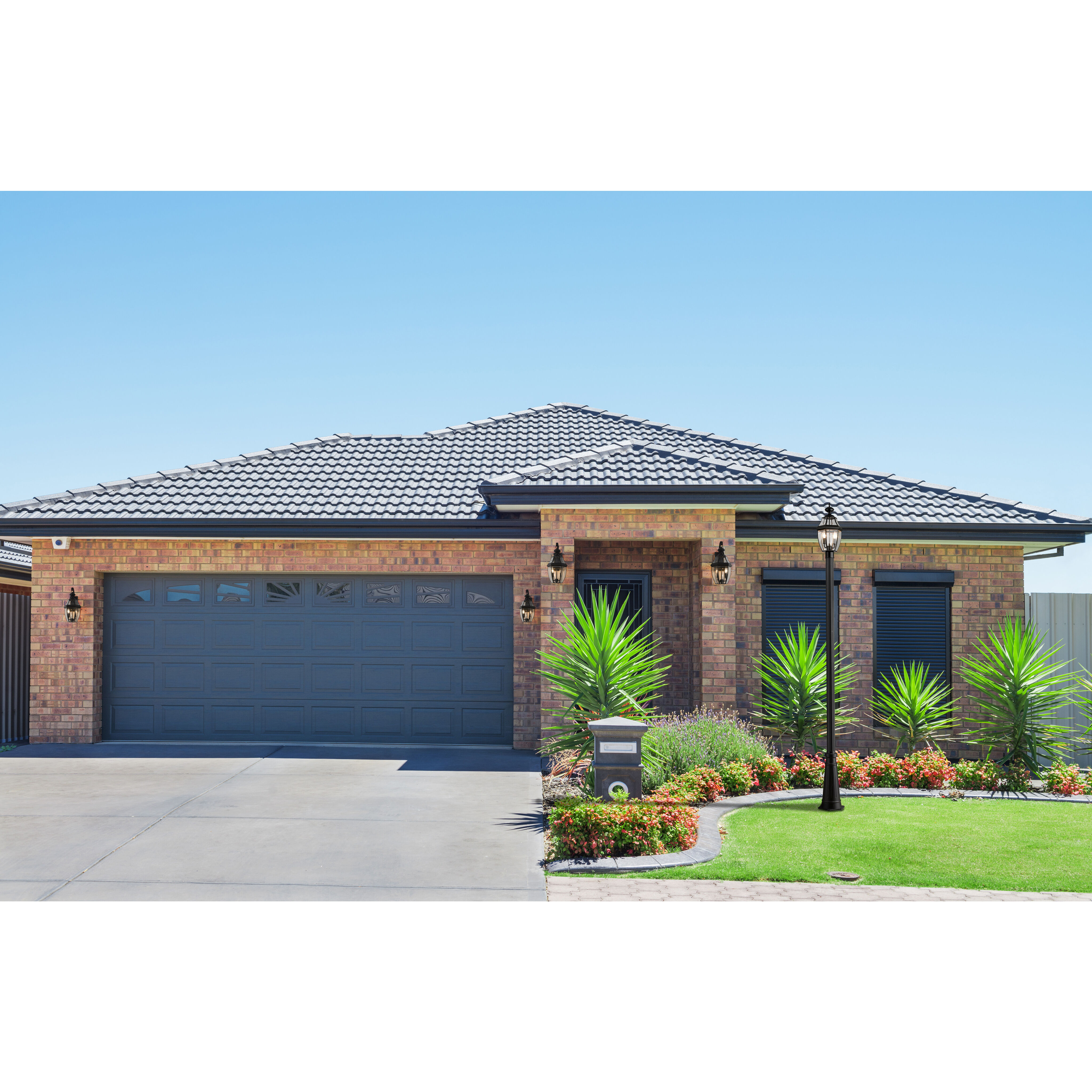 Westover 2 Light 112.25 inch Black Outdoor Post Mounted Fixture