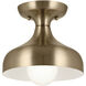 Sisu LED 8 inch Champagne Bronze Semi Flush Mount Ceiling Light