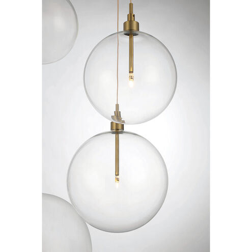 Modern LED 28 inch Natural Brass Pendant Ceiling Light
