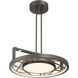 Tribeca LED 20 inch Smoked Iron And Soft Brass Semi Flush And Pendant Ceiling Light
