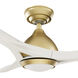 Elise 54 inch Alturas Gold with Fresh White Blades Outdoor Ceiling Fan
