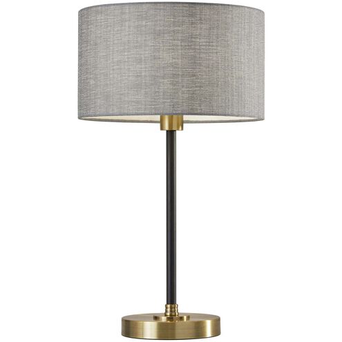 Bergen 24 inch 100.00 watt Black and Antique Brass Table Lamp Portable Light