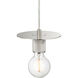 Central 1 Light 6 inch Polished Nickel Pendant Ceiling Light