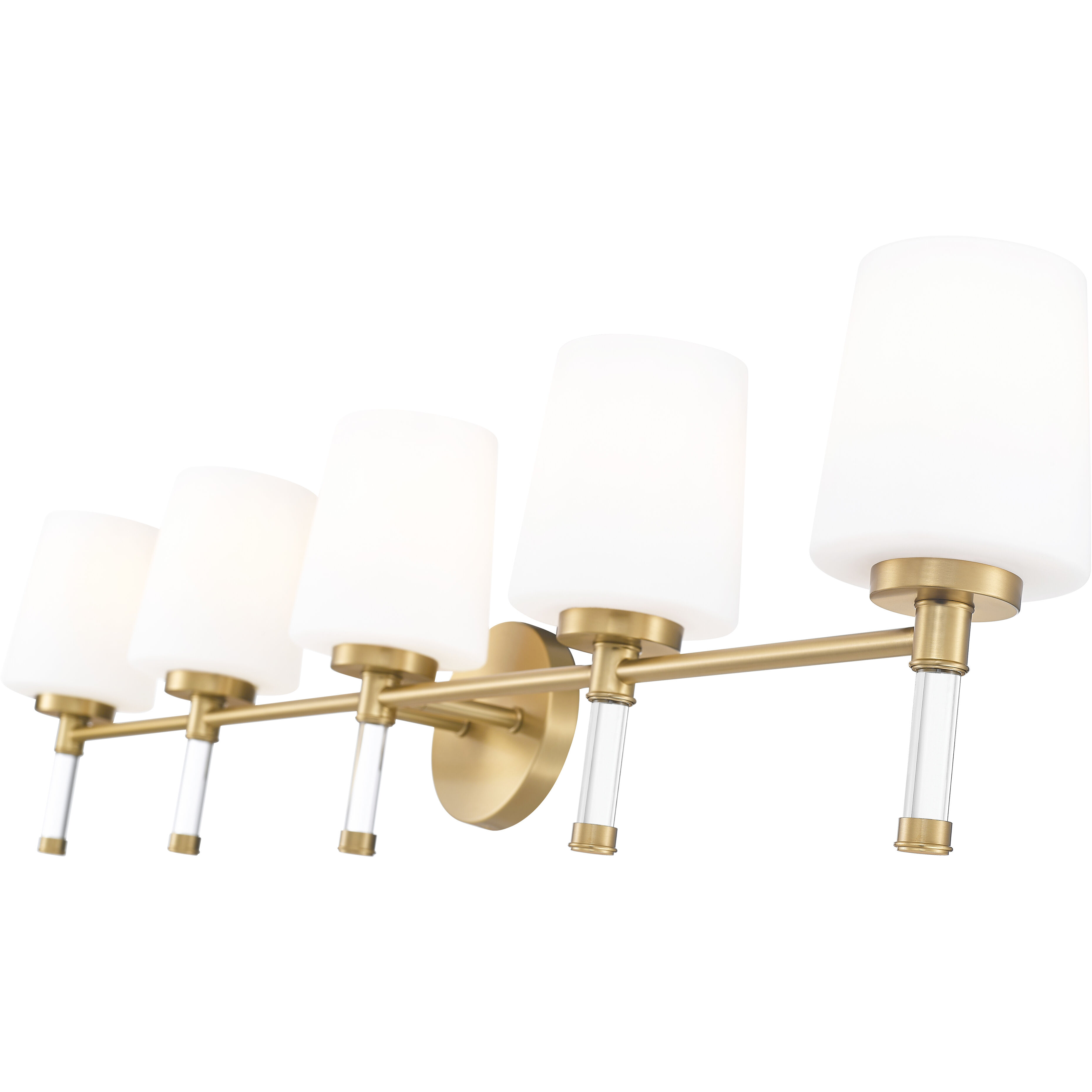 Henri 5 Light 42 inch Modern Gold Bathroom Vanity Wall Light