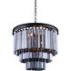 Sydney 9 Light 20 inch Matte Black Pendant Ceiling Light in Silver Shade, Urban Classic