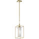 Cubo 1 Light 6.5 inch Aged Brass Pendant Ceiling Light