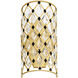 Windsor Sconce Wall Light in French Gold and Matte Black