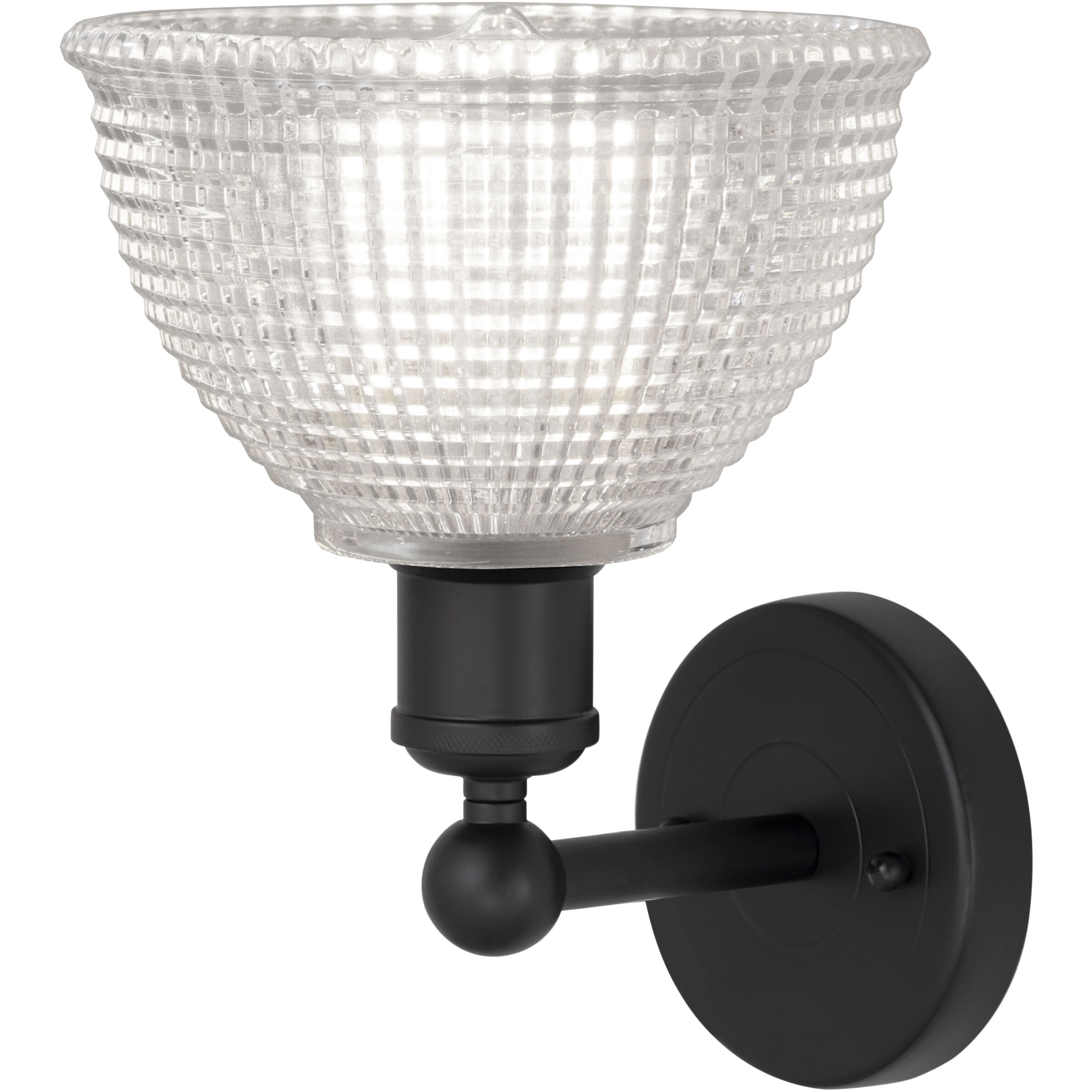 Edison Arietta Armed Sconce Wall Light in Matte Black