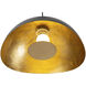 Luna Bella 1 Light 14 inch Matte Black and Weathered Brass Pendant Ceiling Light