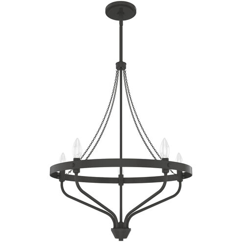 Merlin 5 Light 20 inch Rustic Iron Chandelier Ceiling Light