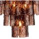 Fire and Ice 21 Light 34 inch Lacquered Gold Chandelier Ceiling Light in Dark Amber Glass
