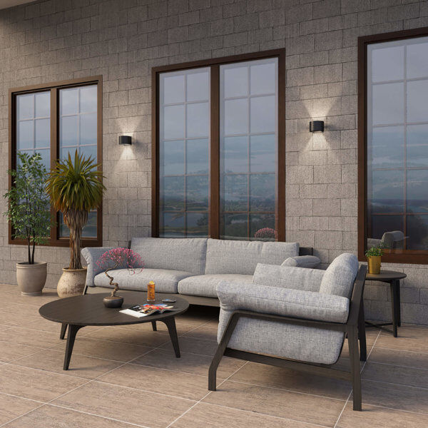 Rondo LED 4.63 inch Black ADA Sconce Wall Light, Directional