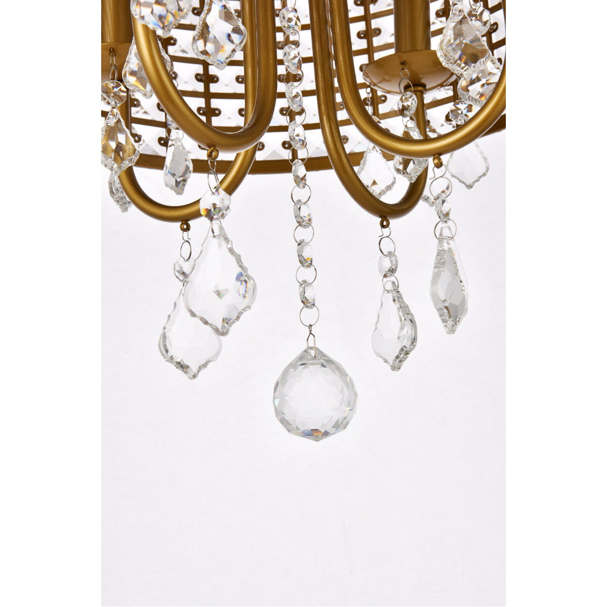 Elise 4 Light 14 inch Brass Flush Mount Ceiling Light