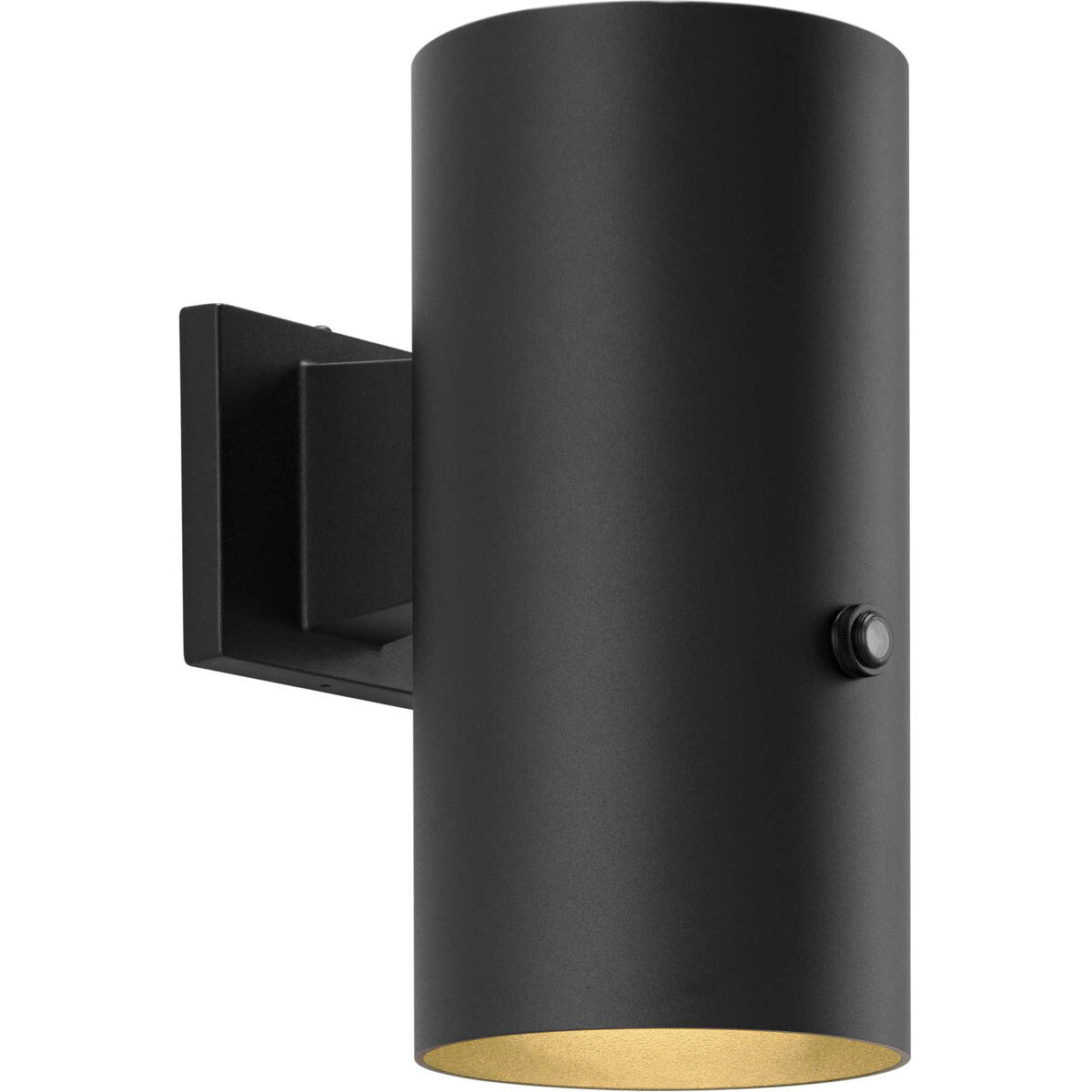 CYL RNDS Outdoor Wall Lantern in Black, Progress LED