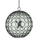 Etude 6 Light 28 inch Satin Black Orb Chandelier Ceiling Light