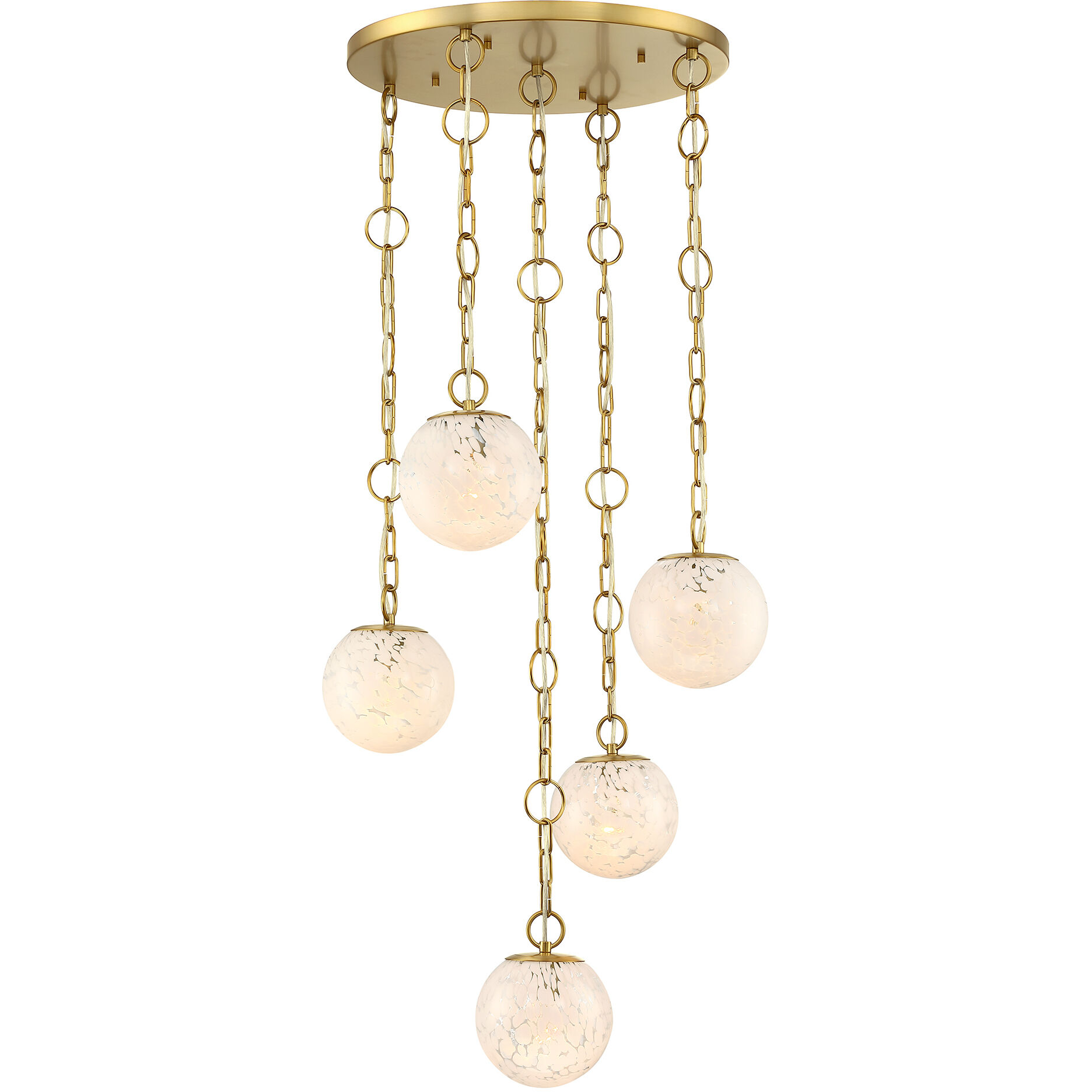 Wine Flower 5 Light 24.5 inch Brushed Gold Chandelier Ceiling Light