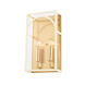 Addison 2 Light 8 inch Aged Brass/Textured Cream ADA Wall Sconce Wall Light