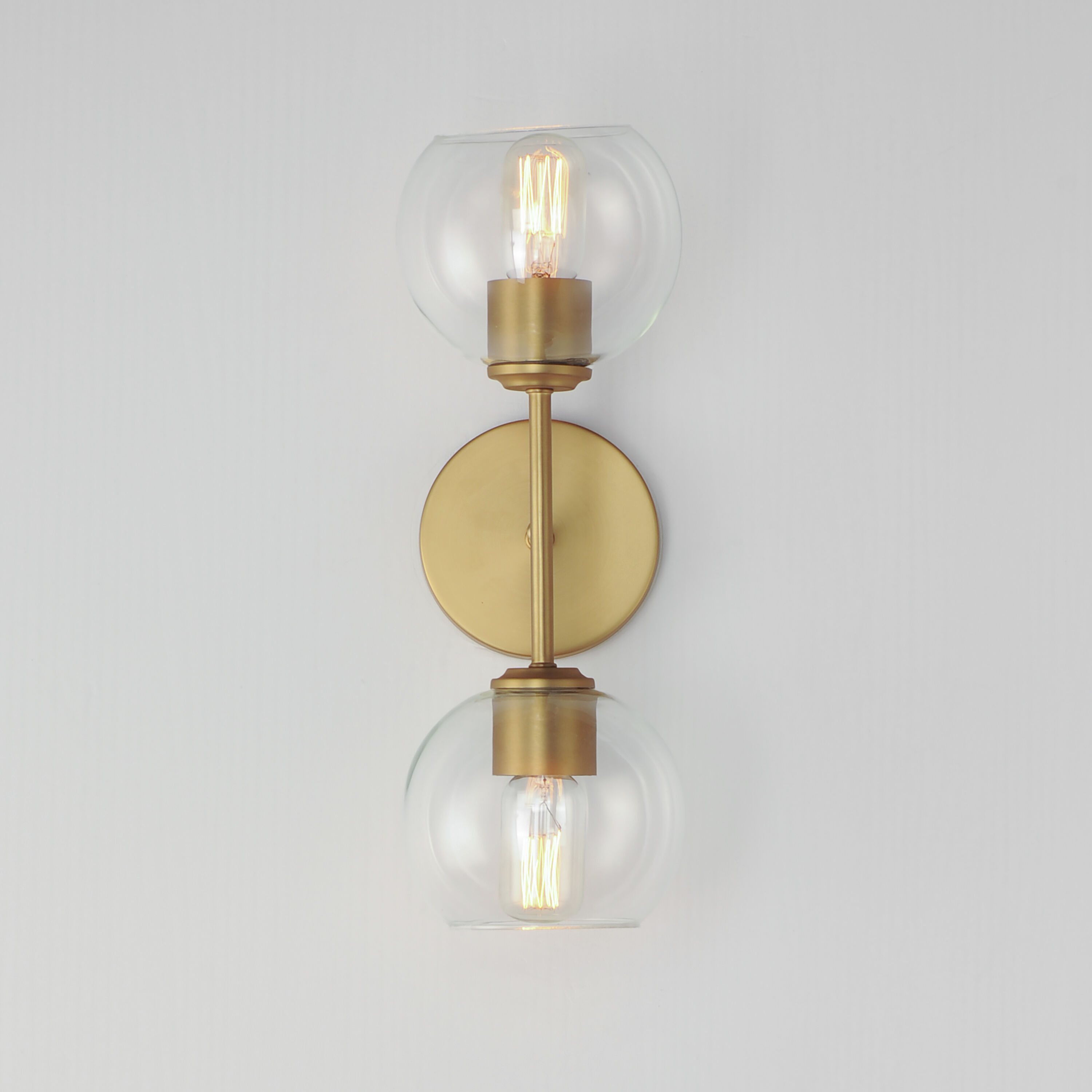 Knox 2 Light 17 inch Natural Aged Brass Wall Sconce Wall Light