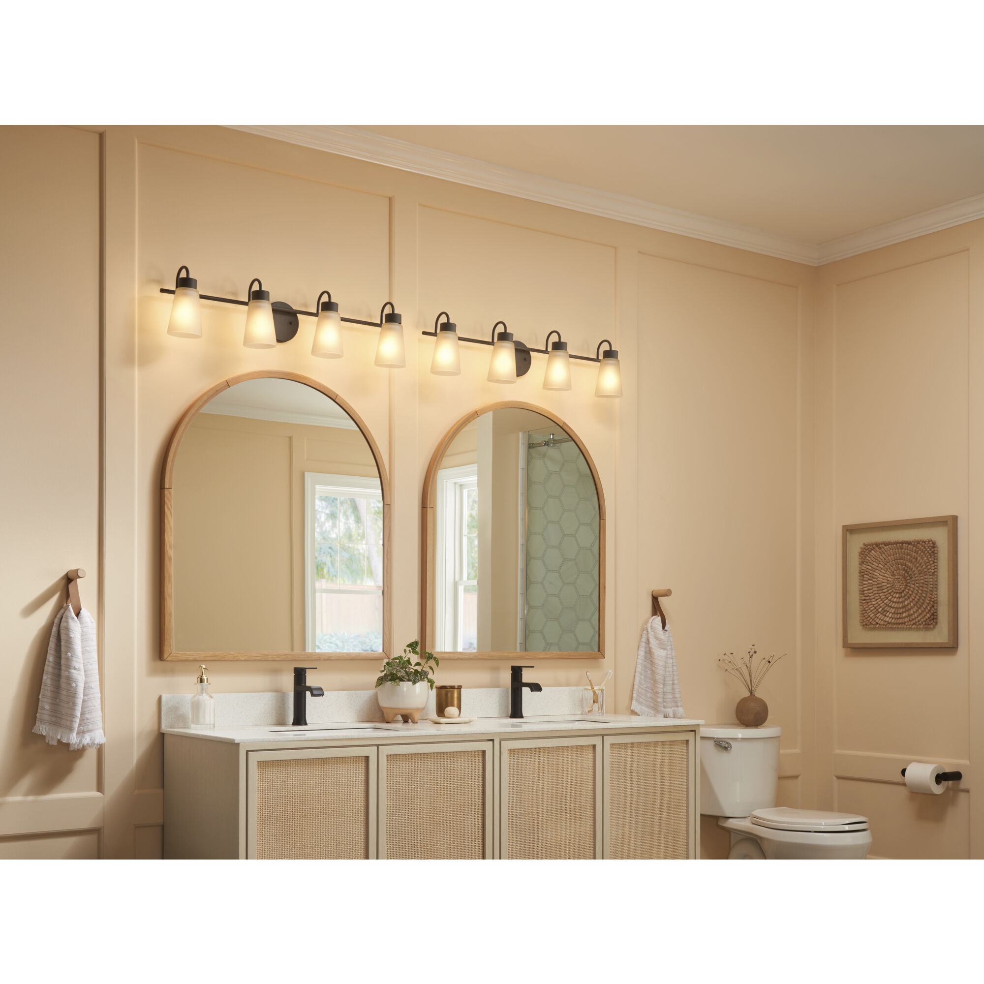 Erma 4 Light 32.5 inch Olde Bronze Bath Vanity Light Wall Light, 4 Arm