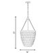 Catalan 4 Light 16 inch Warm Brass Pendant Ceiling Light