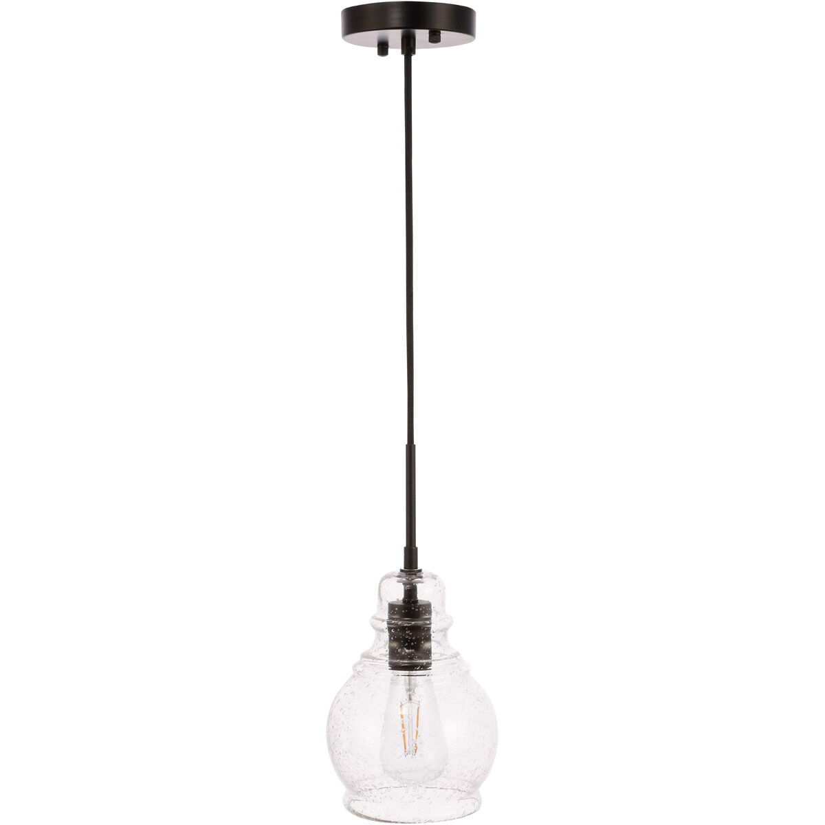 Pierce 1 Light 6 inch Black Pendant Ceiling Light