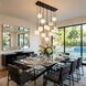 Nightfall 13 Light 34.6 inch Black Linear Pendant Ceiling Light