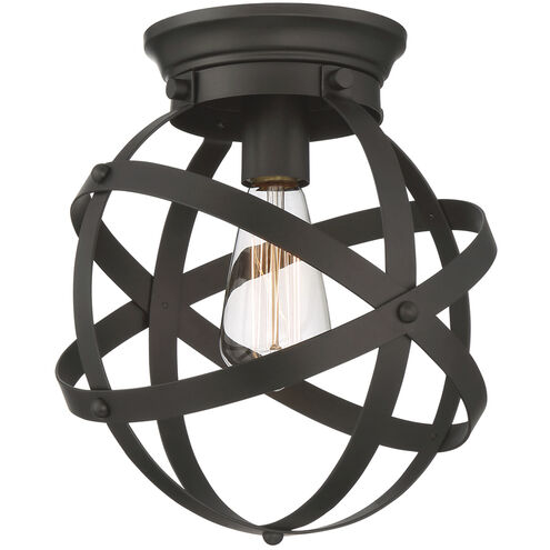 Eli 1 Light 9.88 inch Oil Rubbed Bronze Flushmount Ceiling Light