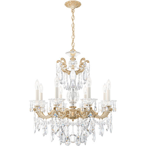 La Scala 8 Light 25 inch Parchment Gold Chandelier Ceiling Light in Heritage, Parchment Gold Cast