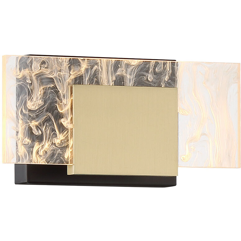 Kasha LED 8.5 inch Gold and Black Vanity Light Wall Light