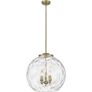Ballston Athens Water Glass LED 18 inch Antique Brass Pendant Ceiling Light