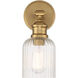 Vintage 1 Light 5 inch Natural Brass Wall Sconce Wall Light