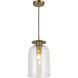Alora Mood Sylvia 1 Light 8 inch Brushed Gold Pendant Ceiling Light