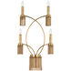 Fisher Weisman Sutton LED 16.75 inch Antique-Burnished Brass Sconce Wall Light