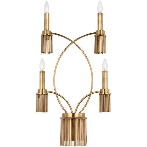 Fisher Weisman Sutton LED 16.75 inch Antique-Burnished Brass Sconce Wall Light
