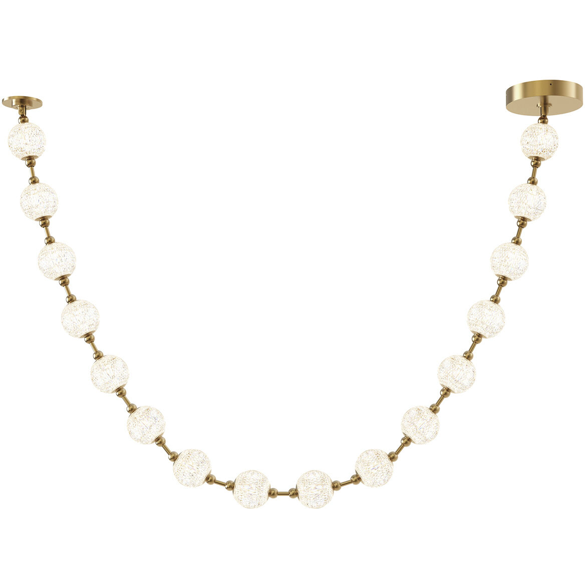 Marni Pendant Ceiling Light in Natural Brass